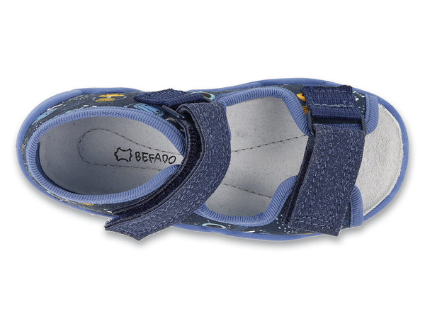 Kapcie dziecięce Befado 350P059 chłopięce sandałki na rzepy wygodne