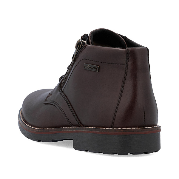 Buty męskie botki zimowe brązowe Rieker 15324 skórzane membrana na zamek