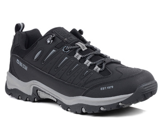 Buty męskie trekkingowe Big Star RR174074 czarne sportowe sznurowane