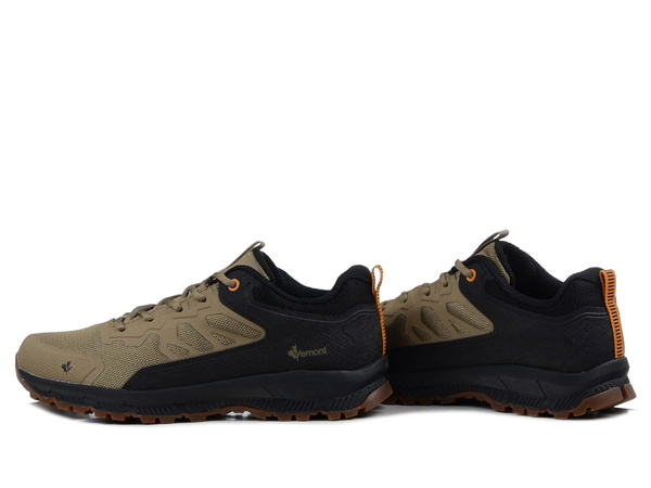 Buty męskie trekkingowe z membraną Vemont 9AT2560K khaki sznurowane