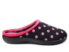 Kapcie damskie pantofle domowe Inblu EC-90 czarne w kropki zakryte palce
