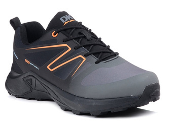 Buty trekkingowe męskie czarno-szare DK 11121 niskie impregnowane
