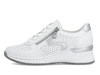 Sneakersy damskie białe Rieker N4340-80 półbuty skórzane na koturnie