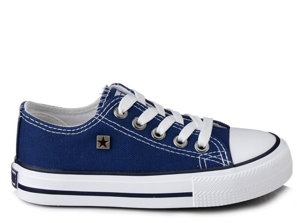 Trampki tenisówki Big Star FF374202 dziecięce granatowe sznurowane