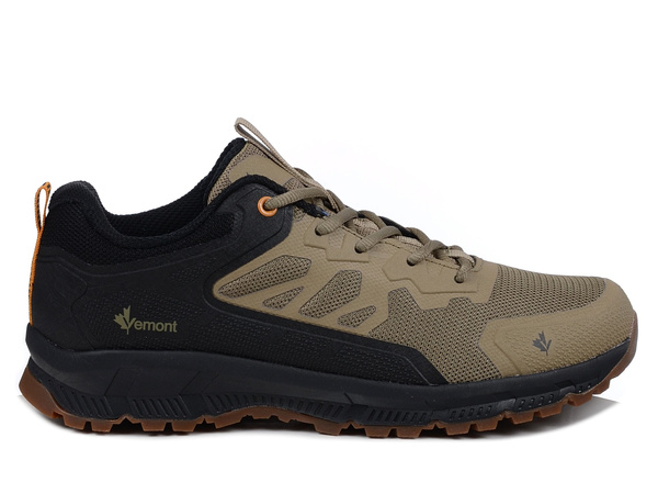 Buty męskie trekkingowe z membraną Vemont 9AT2560K khaki sznurowane