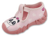 Kapcie dziewczęce różowe Befado 110P520 domowe do przedszkola na zapinki