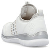Półbuty damskie białe Rieker L3259-80 sneakersy wsuwane wygodne sportowe