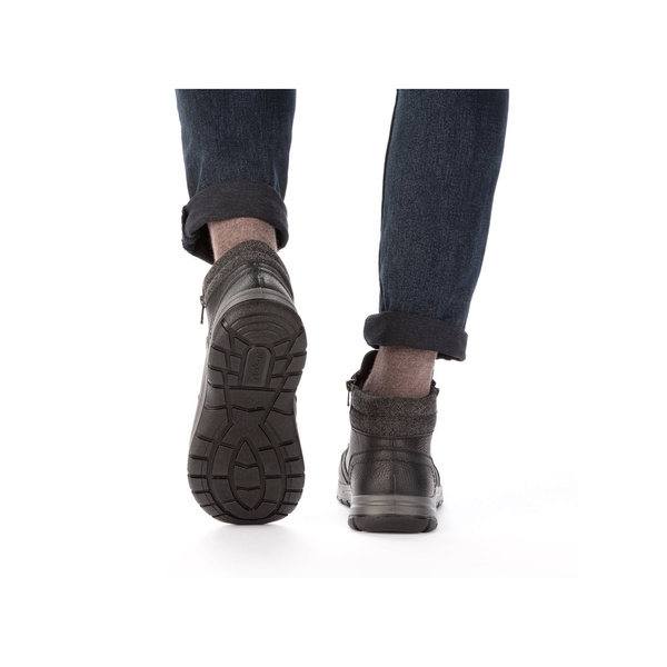 Buty męskie zimowe z membraną Rieker 03624 ocieplane skórzane wysokie