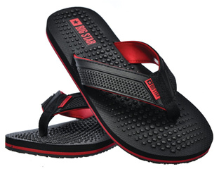 Klapki japonki męskie czarne Big Star RR174441 basenowe lekkie piankowe