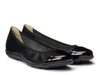 Baleriny damskie baletki skórzane czarne Caprice 22152 płaskie wygodne 