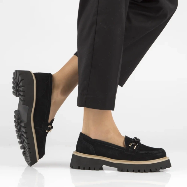 Półbuty damskie skórzane zamszowe Filippo 4589