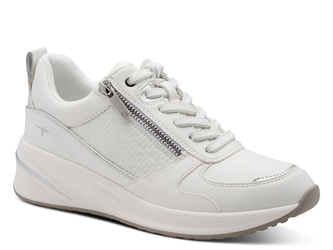 Sneakersy damskie białe Tamaris 23754 buty na koturnie na zamek wygodne