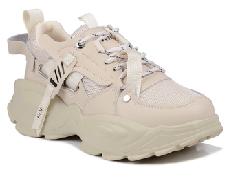 Sneakersy damskie GOE JJ2N4082 buty sportowe skórzane na platformie beż