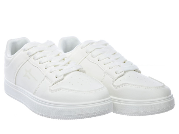 Sneakersy damskie całe białe Big Star RR274A241 sportowe sznurowane