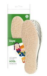 Wkładki do butów dziecięce zimowe wełniane do wycinania Kaps Wool