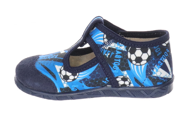 Kapcie chłopięce do przedszkola szerokie profilowane na rzep Milami 112