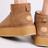 Śniegowce damskie Emu Australia camel platforma Stinger Micro Flatform