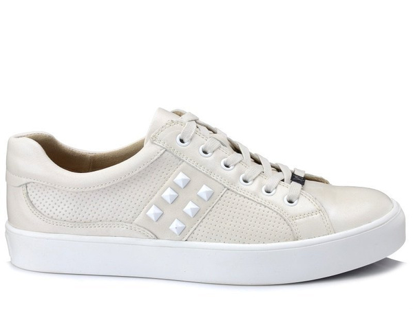 Sneakersy damskie beżowe CAPRICE 23657 skórzane lekkie na platformie