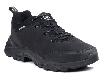 Buty trekkingowe męskie ekoskóra DK 17123 sportowe czarne outdoor