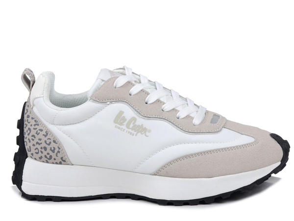 Buty sneakersy damskie sportowe beżowe Lee Cooper 2342L z wkładką memory