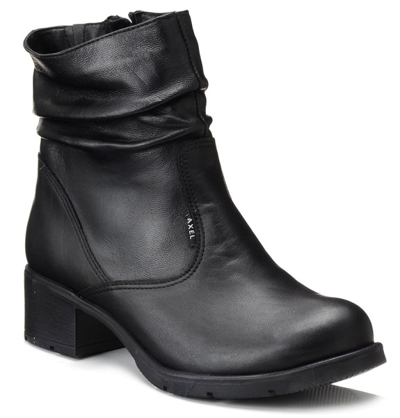 Botki damskie na obcasie ocieplane KOSELA MEDIC 4287 skórzane szerokie H