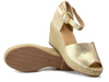 Sandały damskie espadryle Evento 0153 na koturnie złote 