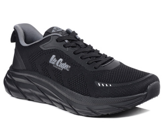 Buty sportowe męskie czarne Lee Cooper 3167 sneakersy lekkie sznurowane