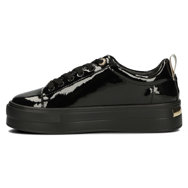 Buty sneakersy damskie skórzane na platformie Filippo 3533/23 czarne