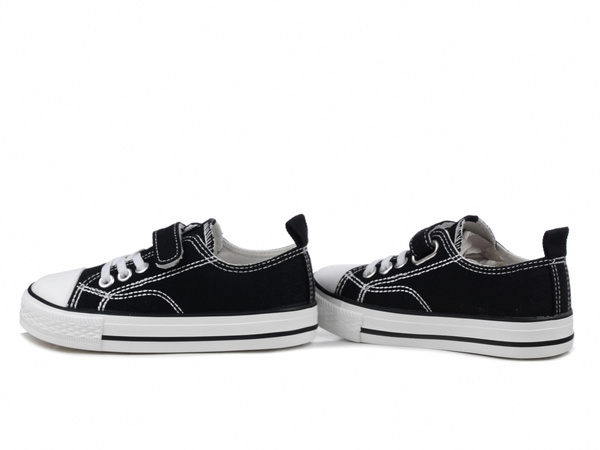 Trampki dziecięce czarne News 8100 tenisówki tekstylne niskie na rzep