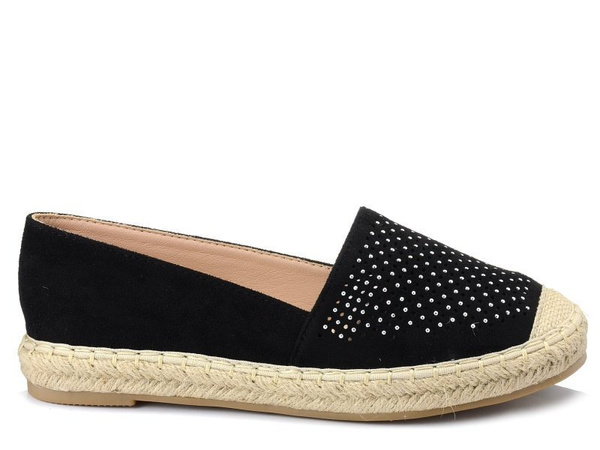 Espadryle damskie S.Barski RS-C74 czarne