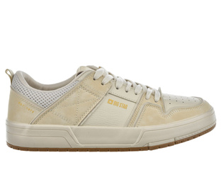 Buty męskie sportowe Big Star NN174095 beżowe niskie ekoskóra sznurowane