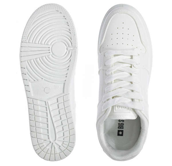 Sneakersy damskie całe białe Big Star RR274A241 sportowe sznurowane