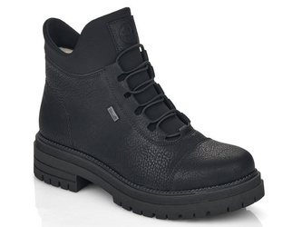 Botki damskie Rieker Y3163-00 zimowe ocieplane za kostkę z membraną