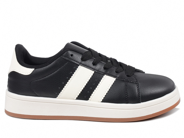 Sneakersy damskie czarne News 8233 buty sportowe klasyczne sznurowane