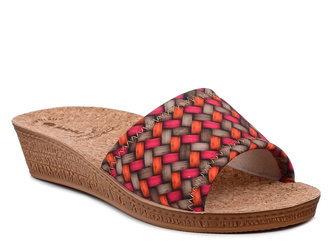 Klapki damskie Inblu DI-75 na koturnie na korku lekkie na lato wygodne