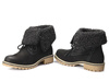 Botki damskie czarne Marco Tozzi 26223 zimowe trapery skórzane ocieplane