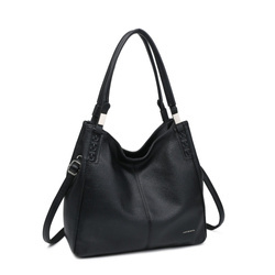 Torebka damska czarna duża do ręki i na ramię ekoskóra Luigisanto  6600