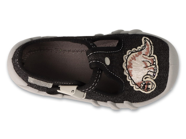 Kapcie dziecięce Befado 110P512 chłopięce domowe do przedszkola zapinki