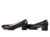 Czółenka damskie czarne skórzane Bioeco 5627 na niskim obcasie wygodne