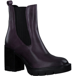 Botki damskie na obcasie jesienne ocieplane skórzane Marco Tozzi 25828