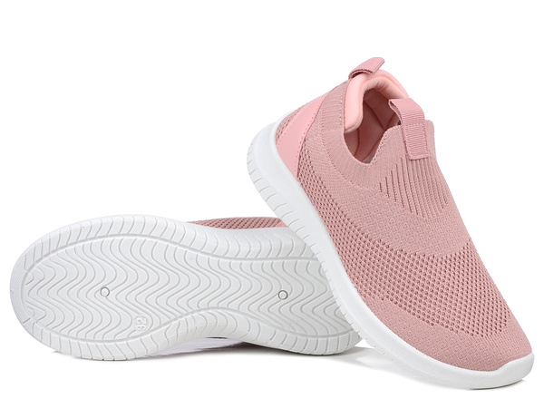 Buty dziecięce dziewczęce sportowe różowe Axim 24454 wsuwane tekstylne