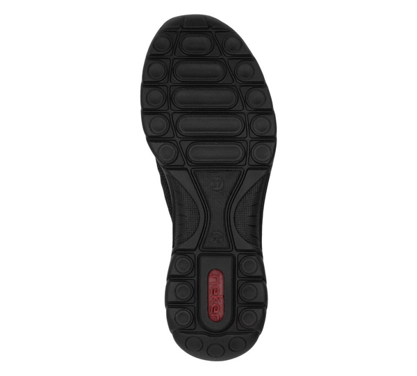 Półbuty damskie Rieker L32F1 sneakersy sportowe czarne skórzane wygodne