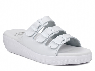 Klapki damskie KO-03 medyczne sanitarne białe profilowane fusbet