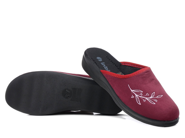 Kapcie damskie śliwkowe Inblu CU-1D pantofle domowe zakryte wygodne