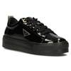 Buty sneakersy damskie skórzane na platformie Filippo 3533/23 czarne