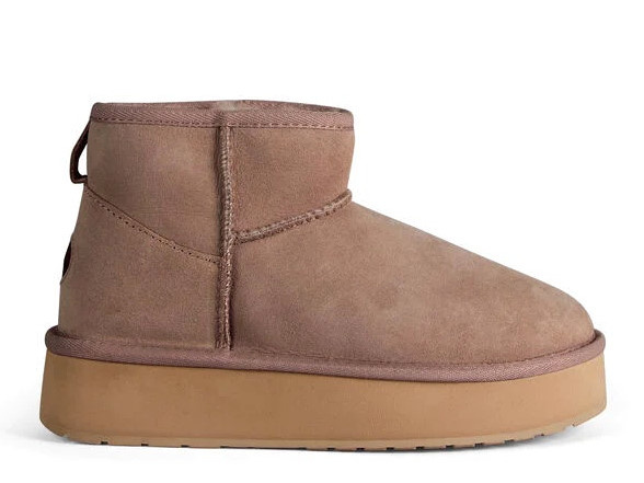 Śniegowce damskie brąz Emu Australia platforma Stinger Micro Flatform