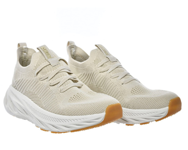 Sneakersy damskie beżowe Big Star RR274A133 sportowe tekstylne lekkie