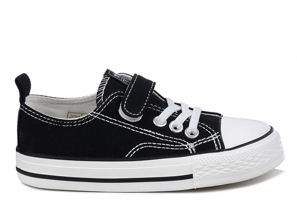 Trampki dziecięce czarne News 8100 tenisówki tekstylne niskie na rzep