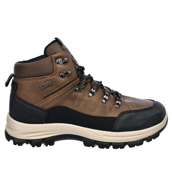Buty męskie sportowe trekkingowe brązowe Big Star SS174049 za kostkę