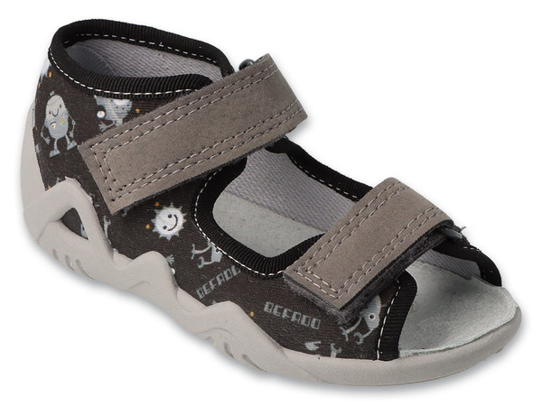 Kapcie dziecięce Befado 350P054 sandałki chłopięce skórzana wkładka